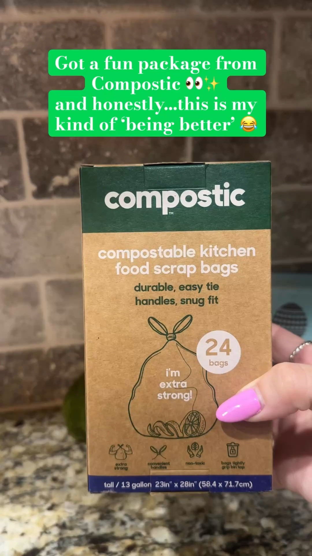 Compost lifestyle, sandwich bags, trash bags, earth friendly. Environment friendly 

#LTKvlog #LTKfoodie #LTKmomlife