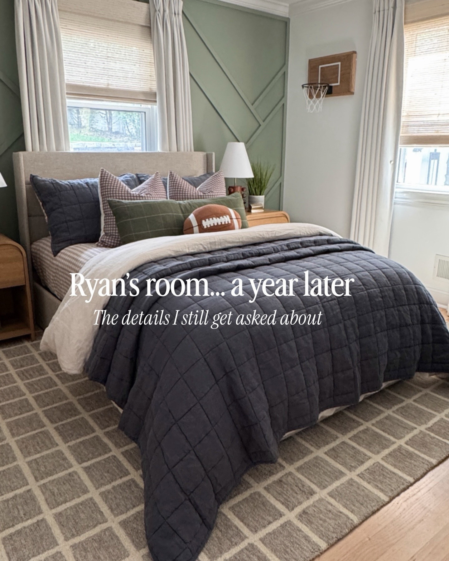 The paint, the rug, the bed… even a year later, these are still the details you ask me about most. 🤎

I love how Ryan’s room feels pulled together while still leaving room for all the fun, playful touches that make it feel like his own space. And the lift-up bed that hides all his toys underneath? Easily one of my favorite practical features. 🏈🌿

Swipe through for all the details and save this for your next kids’ room refresh. ✨

Boys Bedroom | Kids Room Inspo | Kids Bedroom Decor | Bedroom Inspiration

#LTKHome #LTKSeasonal #LTKmomlife