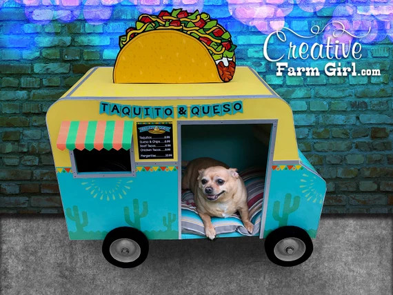 Taco Truck Dog House/Dog Camper/Pet Camper/Pet Trailer/Unique Dog House | Etsy (US)
