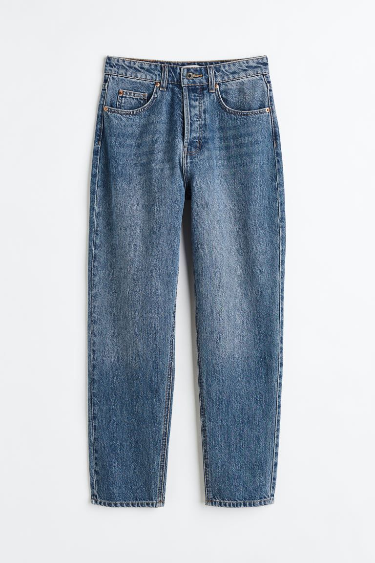 Tapered High Ankle Jeans - Denim blue - Ladies | H&M GB | H&M (UK, MY, IN, SG, PH, TW, HK)