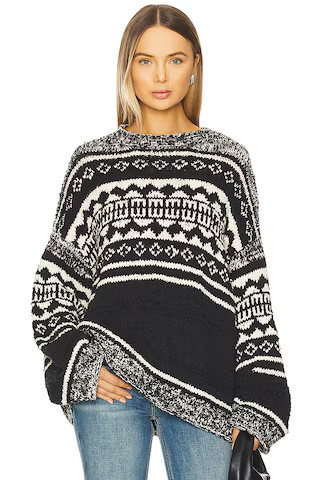 Intarsia Sweater in Black Multi | Revolve Clothing (Global)