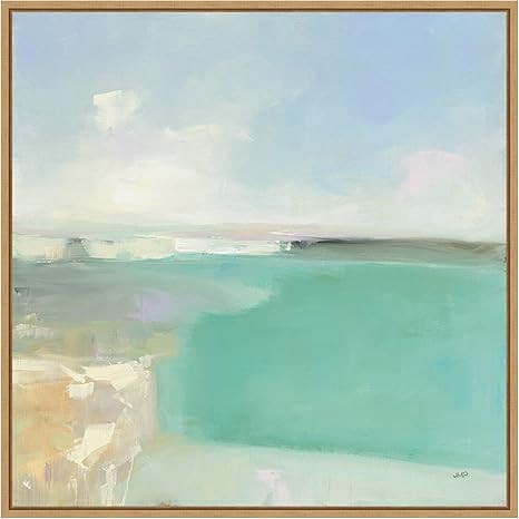 Amanti Art Framed Canvas Wall Art 22x22 Summer Coastline by Julia Purinton, Framed Wall Art Canva... | Amazon (US)