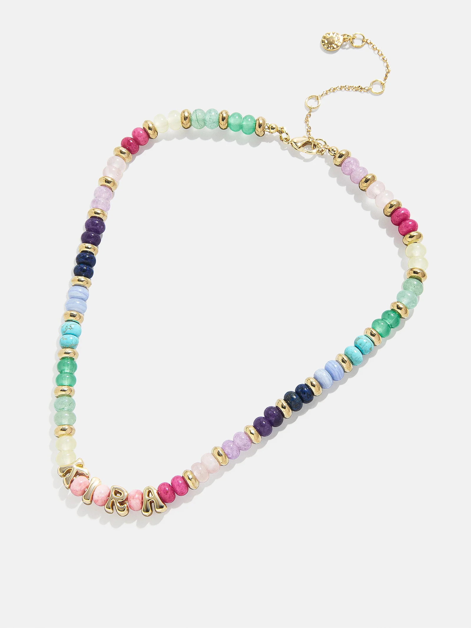 Custom Semi-Precious Bubble Necklace - Multi/Gold | BaubleBar (US)