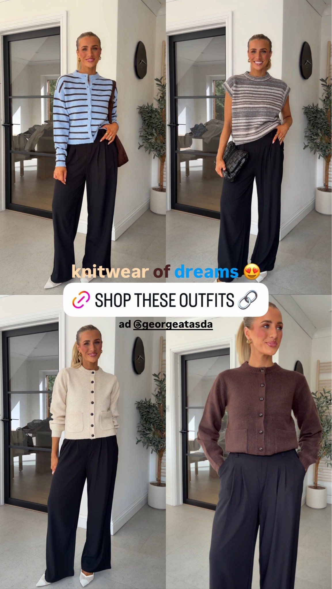 Favourite 4 looks from @George new in! The blue stripe is lovely, the basic cream & brown are just autumn staples! So warm and cosy & not itchy!

#LTKuk #LTKautumn #LTKworkwear