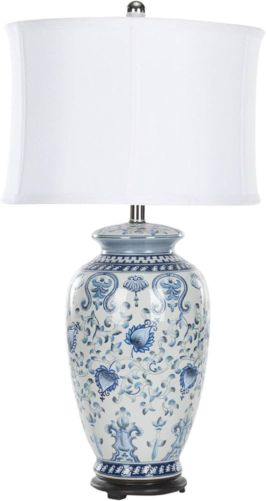 SAFAVIEH Lighting Collection Paige Blue/ White Ginger Jar Chinoiserie 29-inch Bedroom Living Room... | Amazon (US)