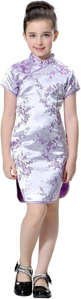 Girls Wintersweet Blossom Chinese Qipao Dress | Amazon (US)