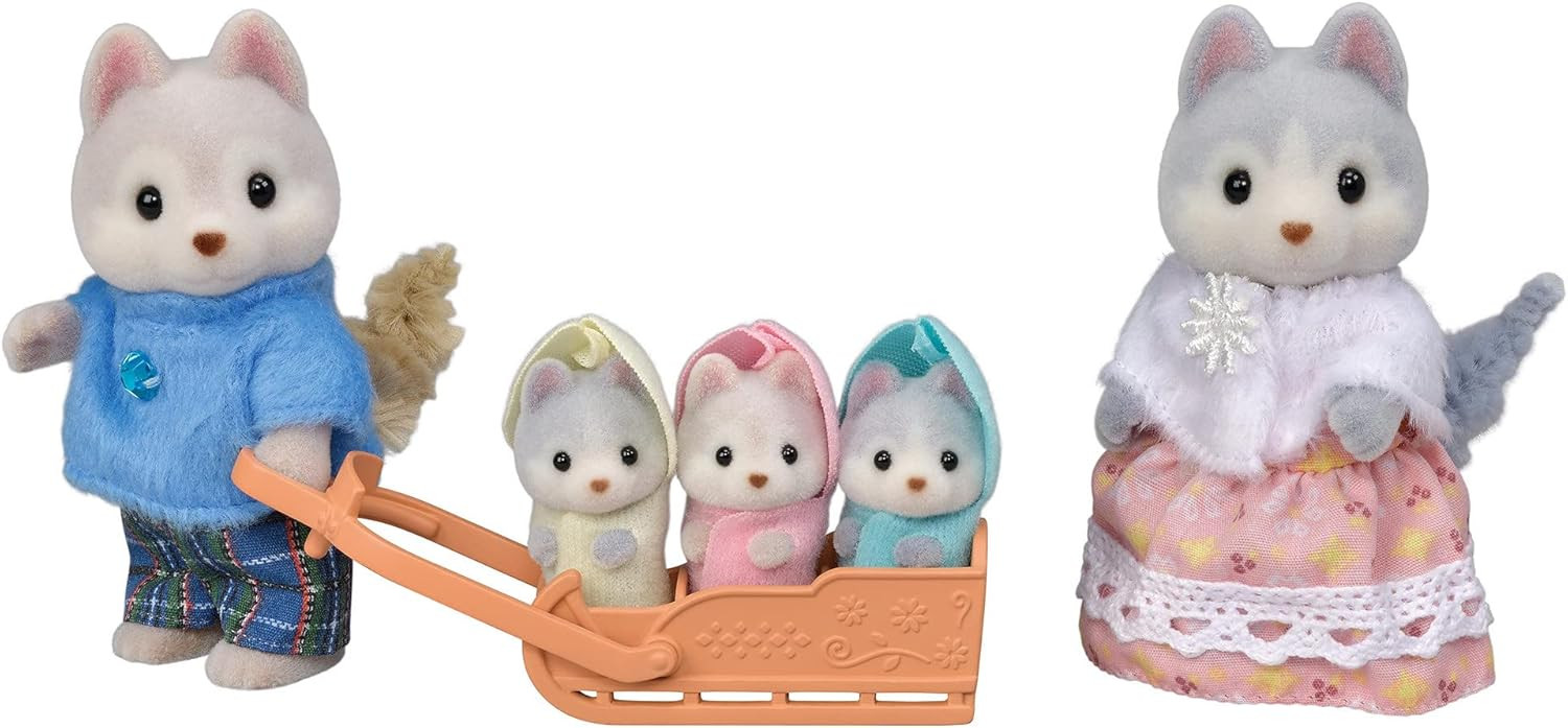 Calico Critters Husky Family - Set of 5 Collectible Doll Figures for Ages 3+ | Amazon (US)