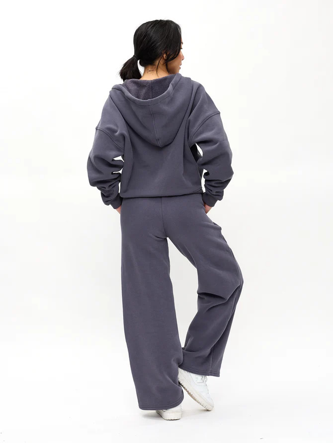 Plush Fleece Zip Hoodie - Neutral | Buffbunny