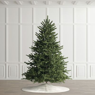 Starry White Spruce Tree with Warm White LED Lights & Steel Stand | Frontgate