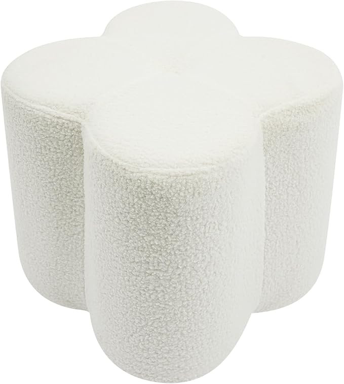 Eapmic Pouf Ottoman, Flower Footrest Vanity Stool, 14.96"x15.74" Footstool Ottomans, Decorative F... | Amazon (US)