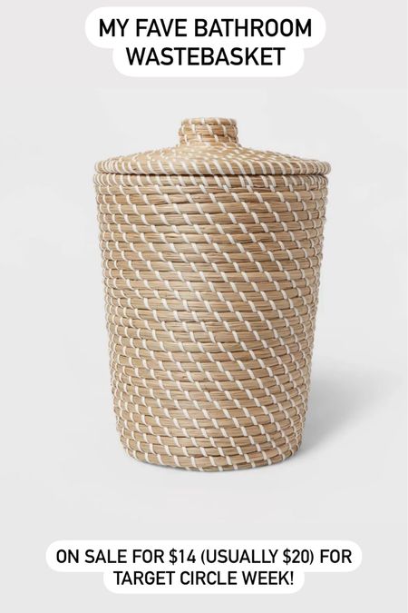 The perfect bathroom wastebasket. Looks like Serena & Lily but much cheaper from Target. We have it in our primary bathroom. 

#LTKxTarget