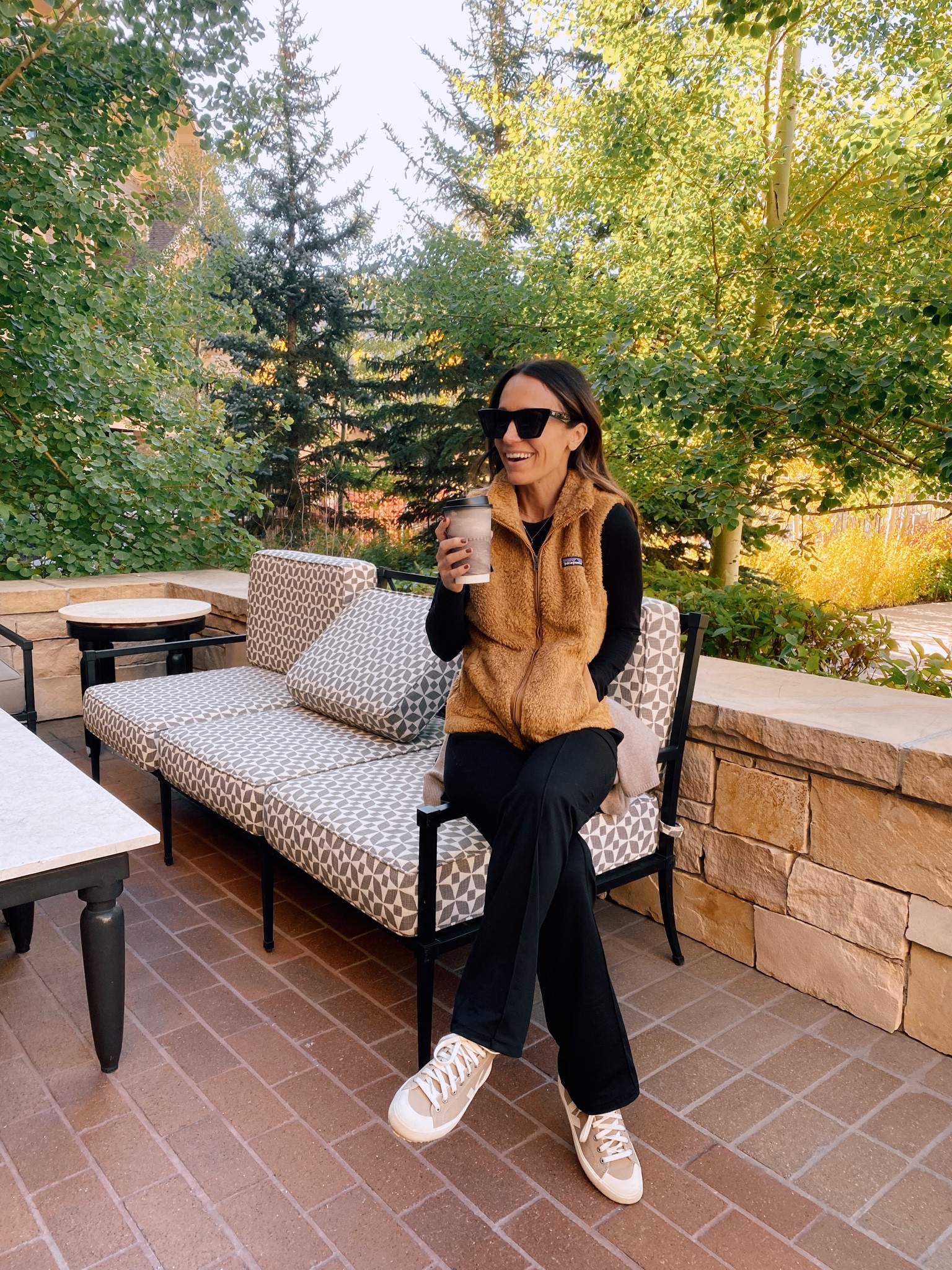 Fleece vest + wide legged lounge pants- casual fall outfit 
Vest is currently on sale, I went up one size for a looser fit 

#LTKstyletip #LTKSeasonal #LTKsalealert