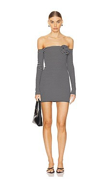 MORE TO COME Fawn Mini Dress in Black & White from Revolve.com | Revolve Clothing (Global)