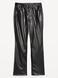 High-Waisted Faux-Leather Boot-Cut Ankle Pants for Women | Old Navy (US)