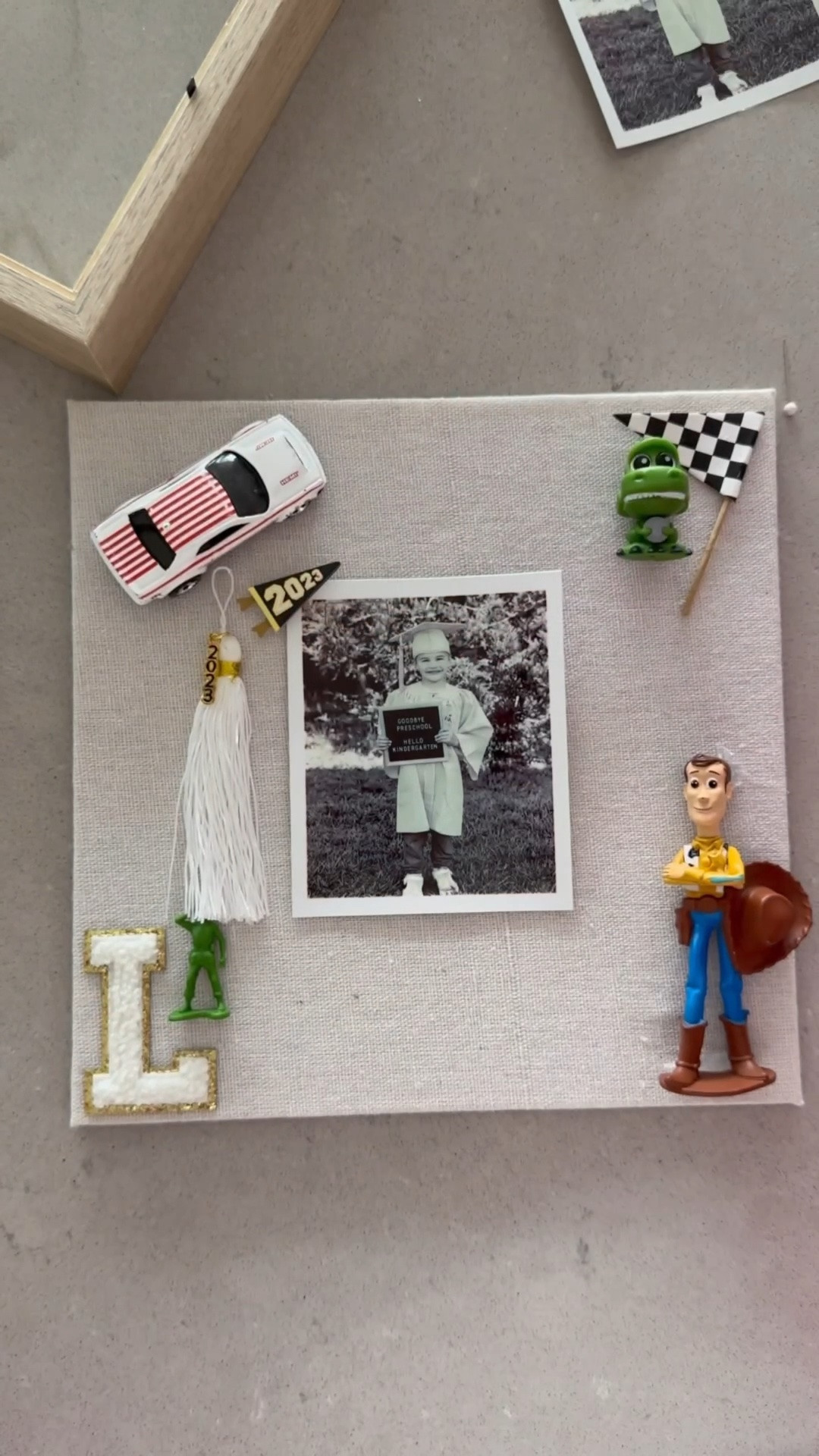 Celebrating the tiniest milestones in the sweetest ways ✨
Made a little preschool shadow box filled with his photo and all the little things that made this season him… because somehow these tiny moments already feel so big. 🏎️ 

And I already know one day I’ll be recreating this all over again for his high school graduation 🥹🎓

#LTKKids #LTKstorytime #LTKmomlife