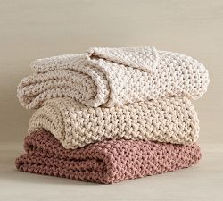 Bayside Seed Stitch Throw Blanket | Pottery Barn (US)