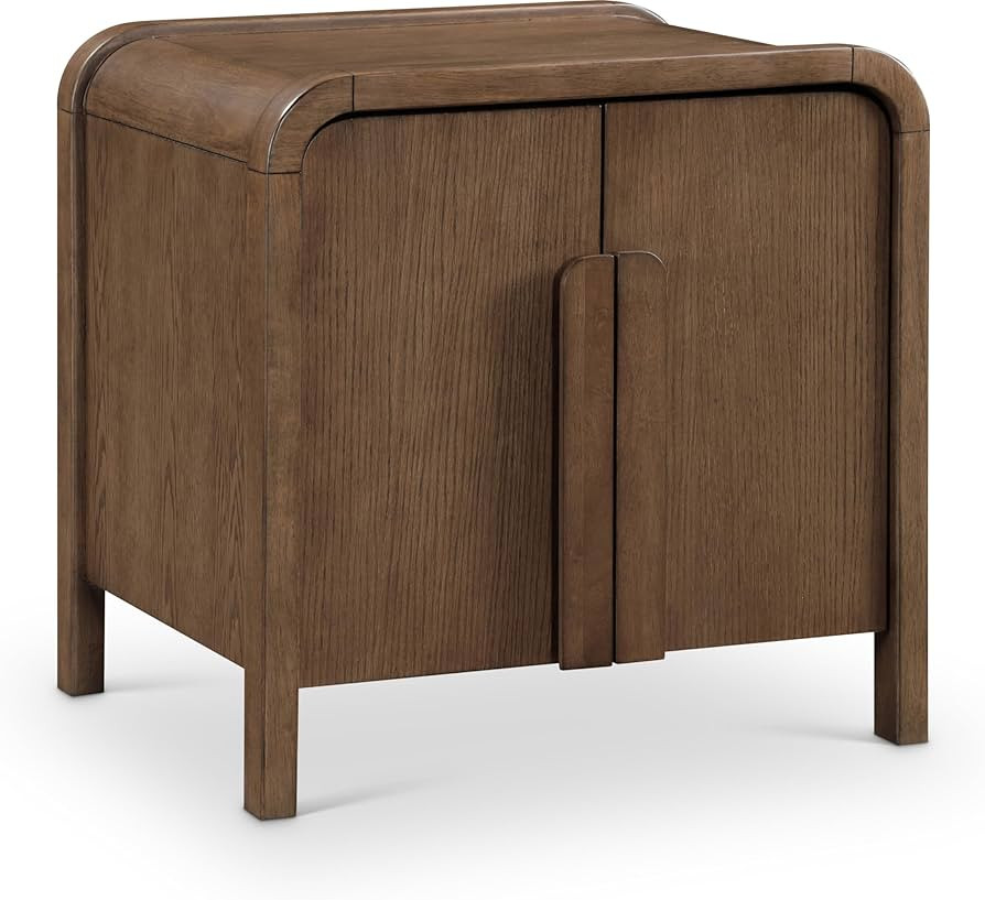 Meridian Furniture Harmony Brown Oak Veneer and Solid Wood Night Stand | Amazon (CA)