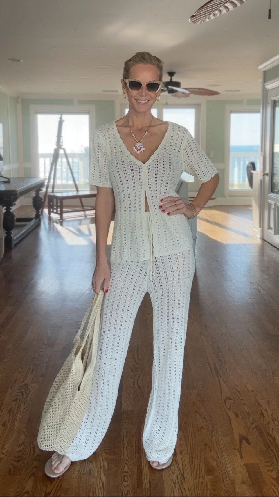 Last beach day! Obsessed with this set from Amazon!!!!! Love the sunnies and whole look! 

#LTKFindsUnder100 #LTKSeasonal #LTKOver40