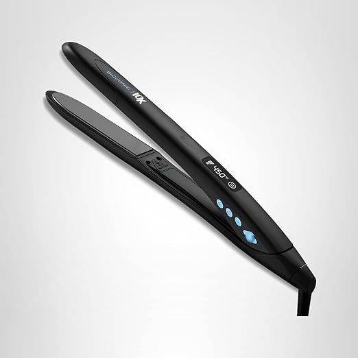 Bio Ionic 10X Styling Iron, Hair Straightener with 1" Sonic Vibrating Plates, Flat Iron with Ion ... | Amazon (US)