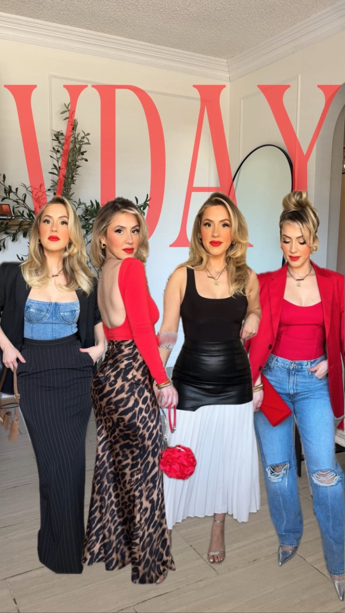 Valentine's date night outfits 💕♥️

✔️ sweatsuit from Abercrombie sold separately | MED sweatpants in light grey | Matcha sweatshirt is sold out but I linked another one I have and matched the sweatpants (MED in sweatshirt) 
✔️Look 1: SM leopard skirt + red Amazon top 
✔️Look 2: SM in black & white skirt + bodysuit from Amazon
✔️Look 3: SM in red corset | size 29 in Levi's jeans | XS in men's Amazon blazer | both of the Levi's linked are the exact same ones. I linked them in case you can't find your size | to get a baggy fit. You have to go up two sizes. I wear a size 27 and I got them in a size 29.
✔️Look 4: small in denim bustier | SM in pinstriped skirt (it's part of a two piece set. It comes with a matching vest, which is so freaking cute).  | XS in men's blazer 

#LTKStyleTip 

Follow my LTK @ImLola on the @shop.LTK app to view this post and get my exclusive app-only content!

#liketkit #LTKFindsUnder100 #LTKU
@shop.ltk
https://liketk.it/53y0b

#LTKFindsUnder100 #LTKootd #LTKFindsUnder50