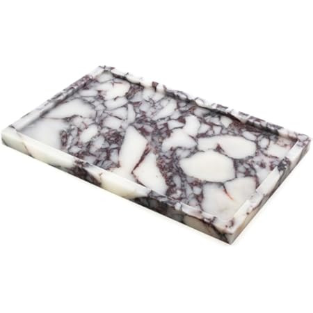 100% Natural Marble Tray, 10"x5" Calaccata Viola Vanity Tray | Amazon (US)