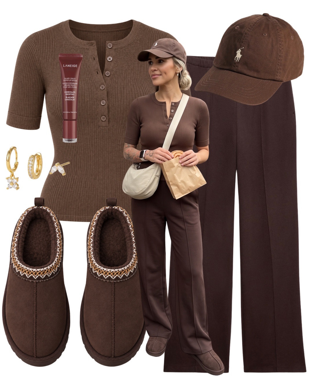 THE EVERYDAY EDIT 🤎☁️

Same outfit formula but two completely different moods 😍

A fitted ribbed top + wide leg trousers + cosy shoes + a cap = one of those outfits that looks put together without trying too hard. Lounge wear can look scruffy but not if you wear it with the right clothing/accessories to compliment it. 

Grey + cream when I want it fresh and neutral ☁️
Chocolate brown when I’m fully embracing autumn (p.s what is with this 25 degree weather) 🤎

Perfect for coffee runs, errands, school runs, popping into town… basically all the everyday stuff.

#LTKautumn #LTKstyletip #LTKshoes