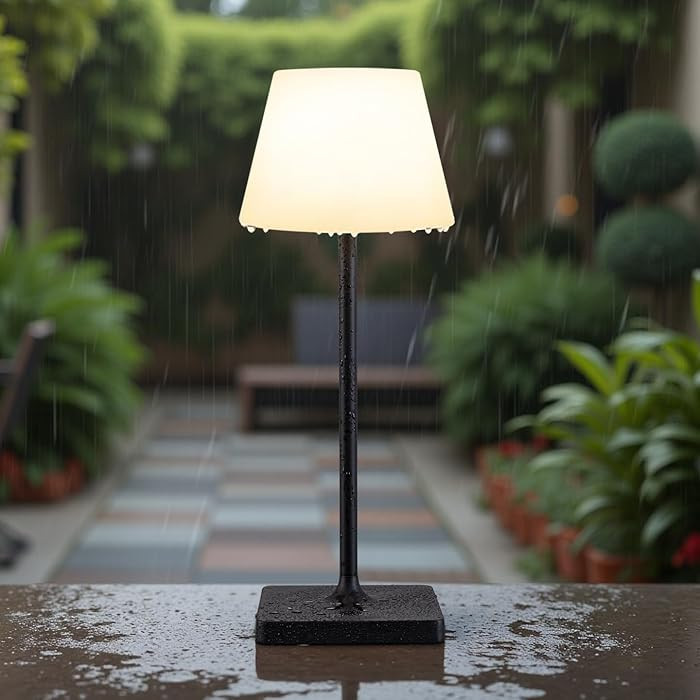 Outdoor Waterproof Cordless Table Lamp, 4000mAh Portable Rechargeable Battery Powered Dimmable LE... | Amazon (US)