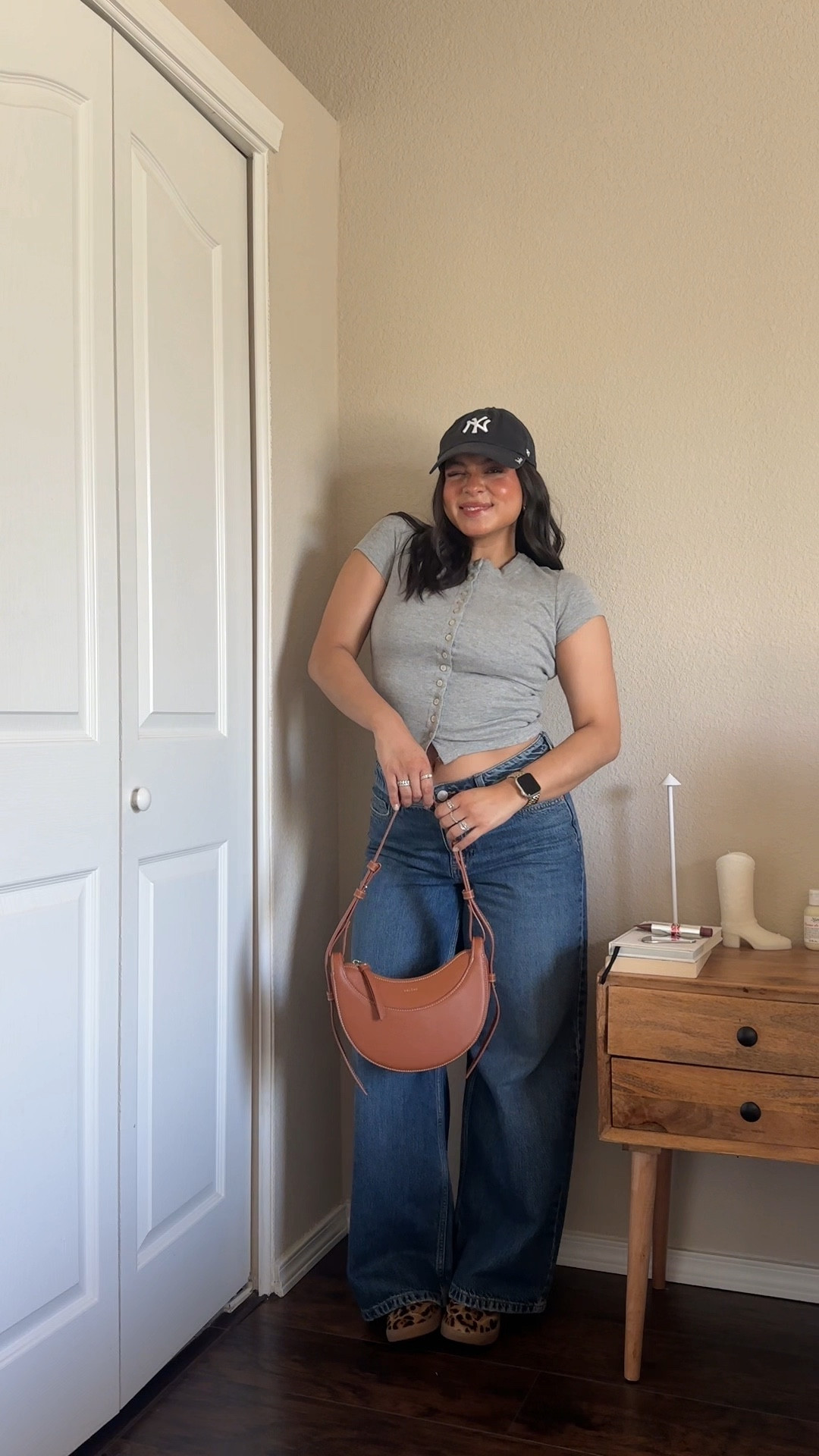 jeans + baseball cap ootd⚾️👖 — top in size small + jeans in size 3 

#LTKSeasonal #LTKStyleTip #LTKPetite