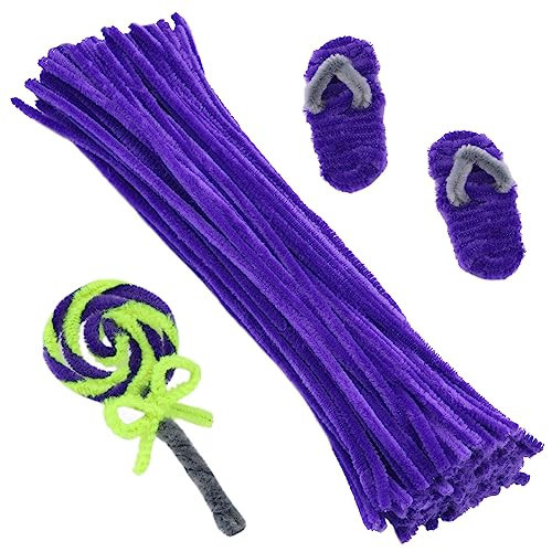 150 Pieces Pipe Cleaners Chenille Stem, Pipe Cleaners Chenille Stem, Craft Pipe Cleaners, Pipe Cleaners Bulk for Creative Home Arts and Crafts Project Decoration Supplies (Dark Purple) | Amazon (US)