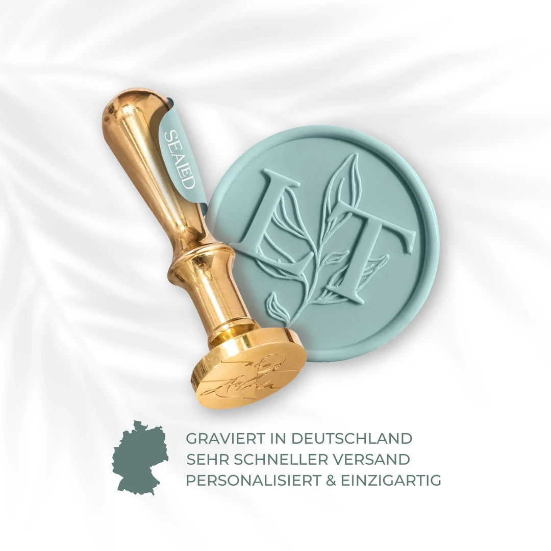 SEALED® Siegelstempel personalisiert mit Wunsch-Initialen, Ideal für Hochzeiten, 2 Buchstaben, ... | Etsy (US)