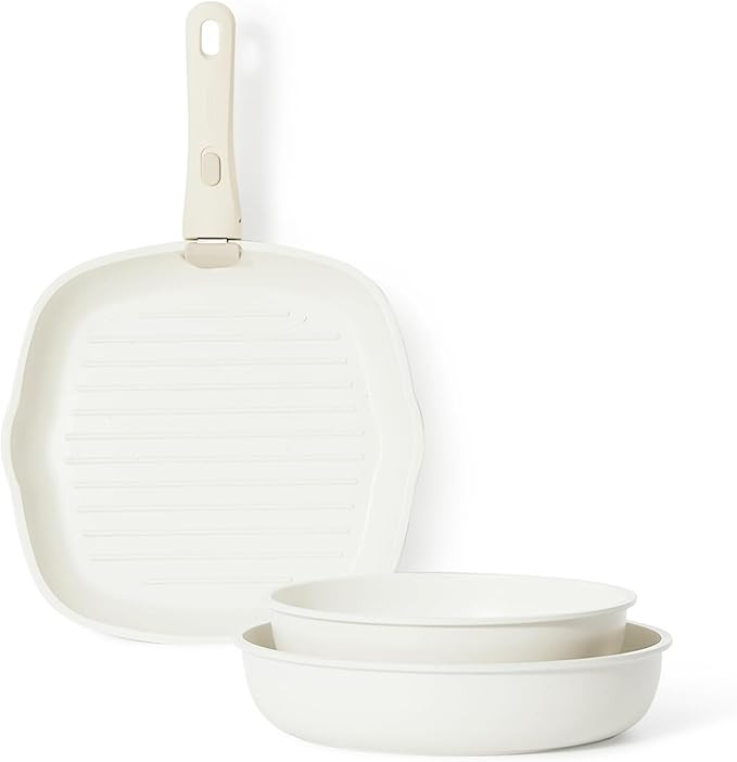 CAROTE 4pcs Pots and Pans Set, Nonstick Cookware Set Detachable Handle, Induction Kitchen Cookwar... | Amazon (US)