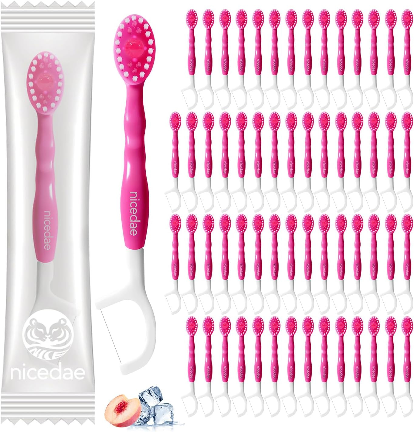 60Ct Disposable Mini Travel Toothbrush Bulk with Toothpaste | Amazon (US)