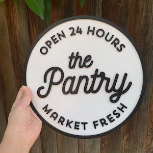 THE PANTRY sign  11 Round Wooden Sign | Etsy | Etsy (US)