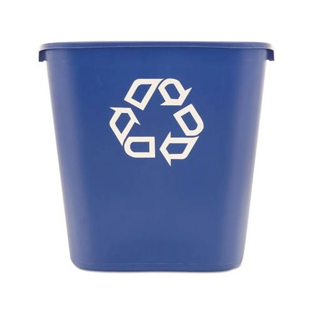 Medium Deskside Recycling Container Rectangular, Plastic, 28.13 qt, Blue | Walmart (US)