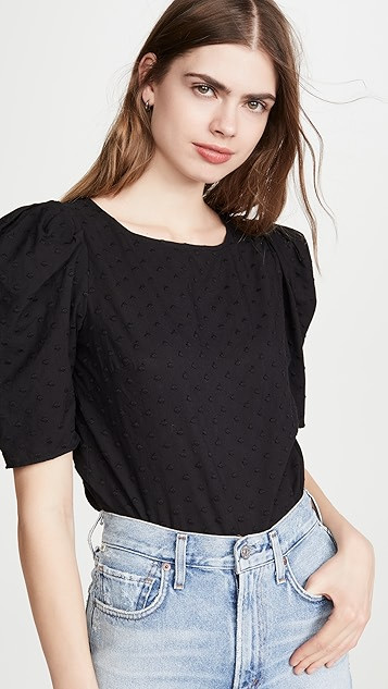 Swiss Dot Puff Sleeve Top | Shopbop