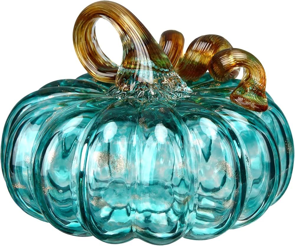 Thanksgiving Glass Pumpkin Fall Glass Pumpkin Glass Blown Pumpkin Table Decor Harvest Glass Pumpk... | Amazon (US)