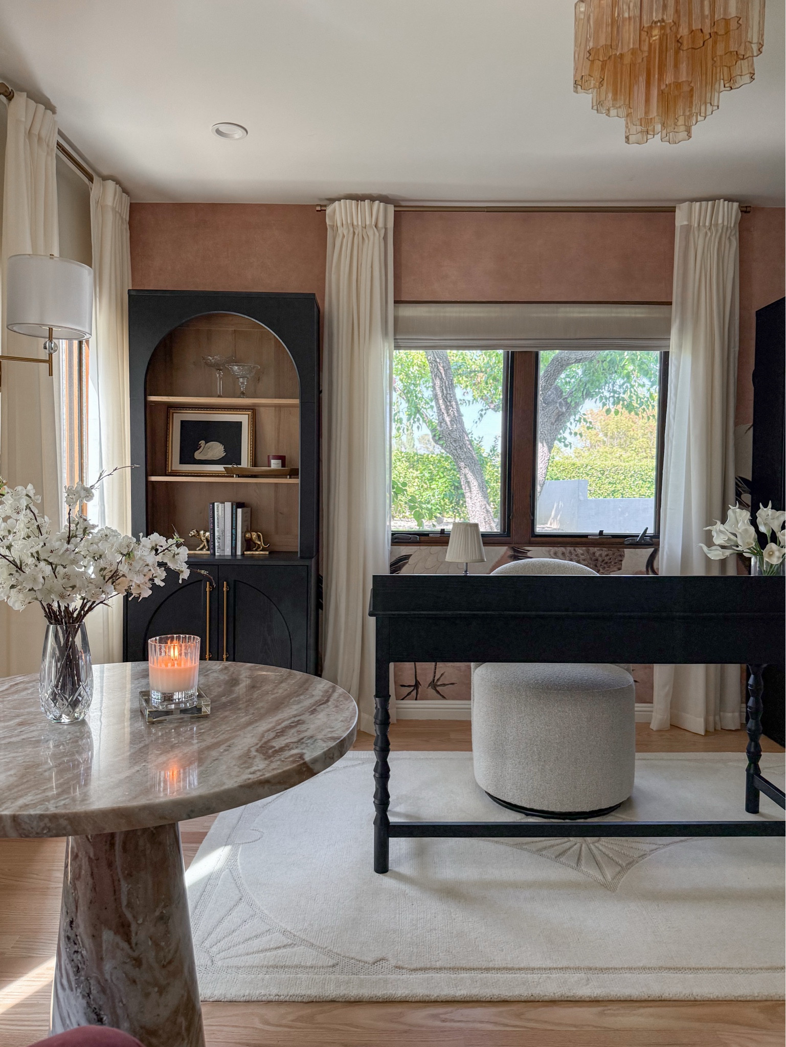 Feminine modern home office decor 🤍 Everything is a mix of high and low!

Curtains: Egret Ivory

Wallpaper is from Rebel Walls!

#LTKSaleAlert #LTKdayinmylife #LTKHome