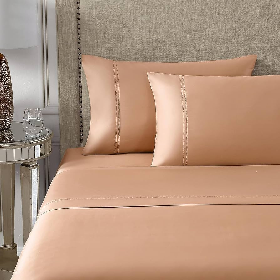 Pure Parima Luxury 100% CEA Certified Egyptian Cotton Sheet Bed Set, Extra-Long Staple, Cool, Bre... | Amazon (US)