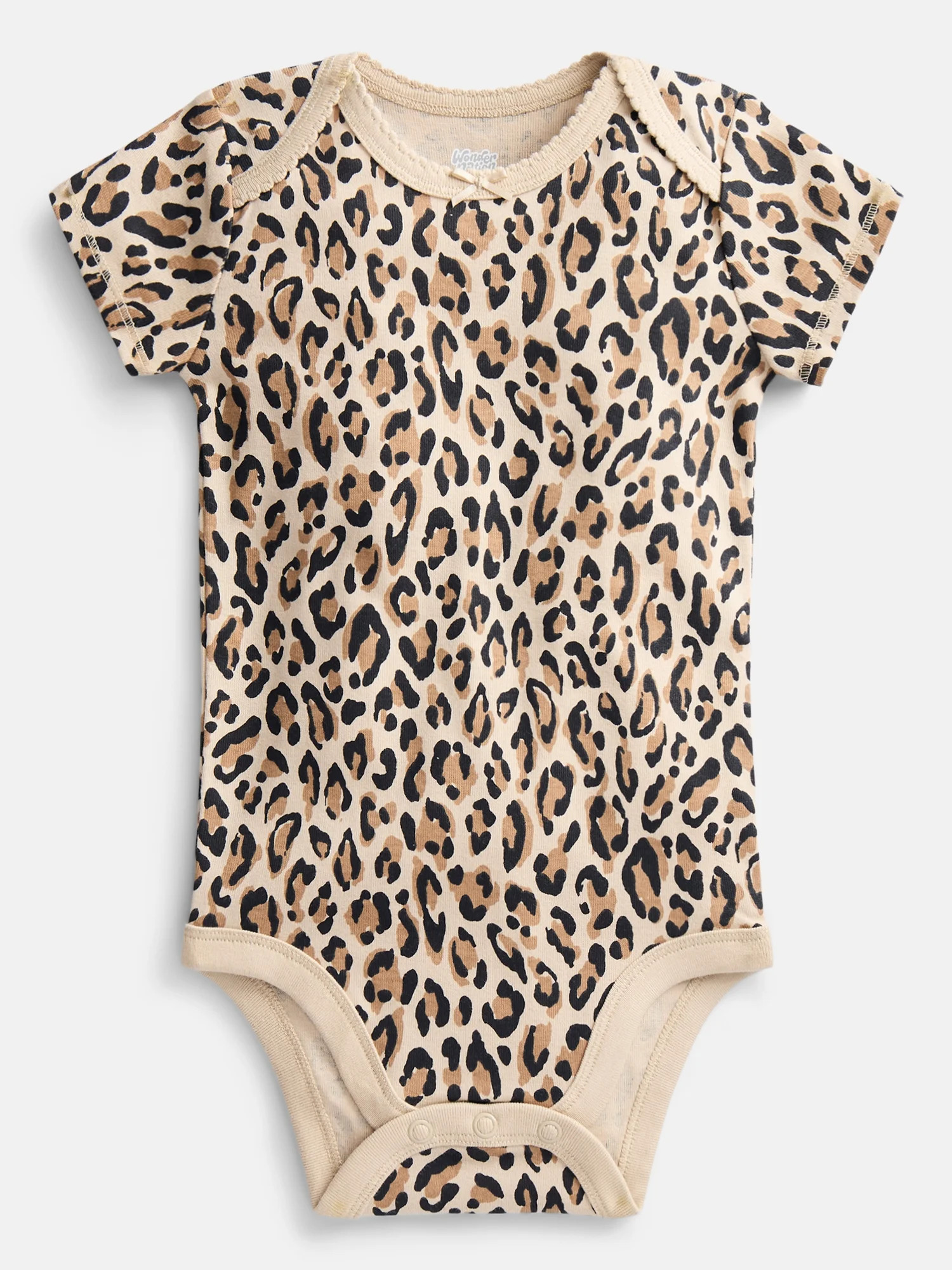 Wonder Nation Baby Girls' Cotton Bodysuit with Short Sleeves, Sizes 0M-24M | Walmart (US)