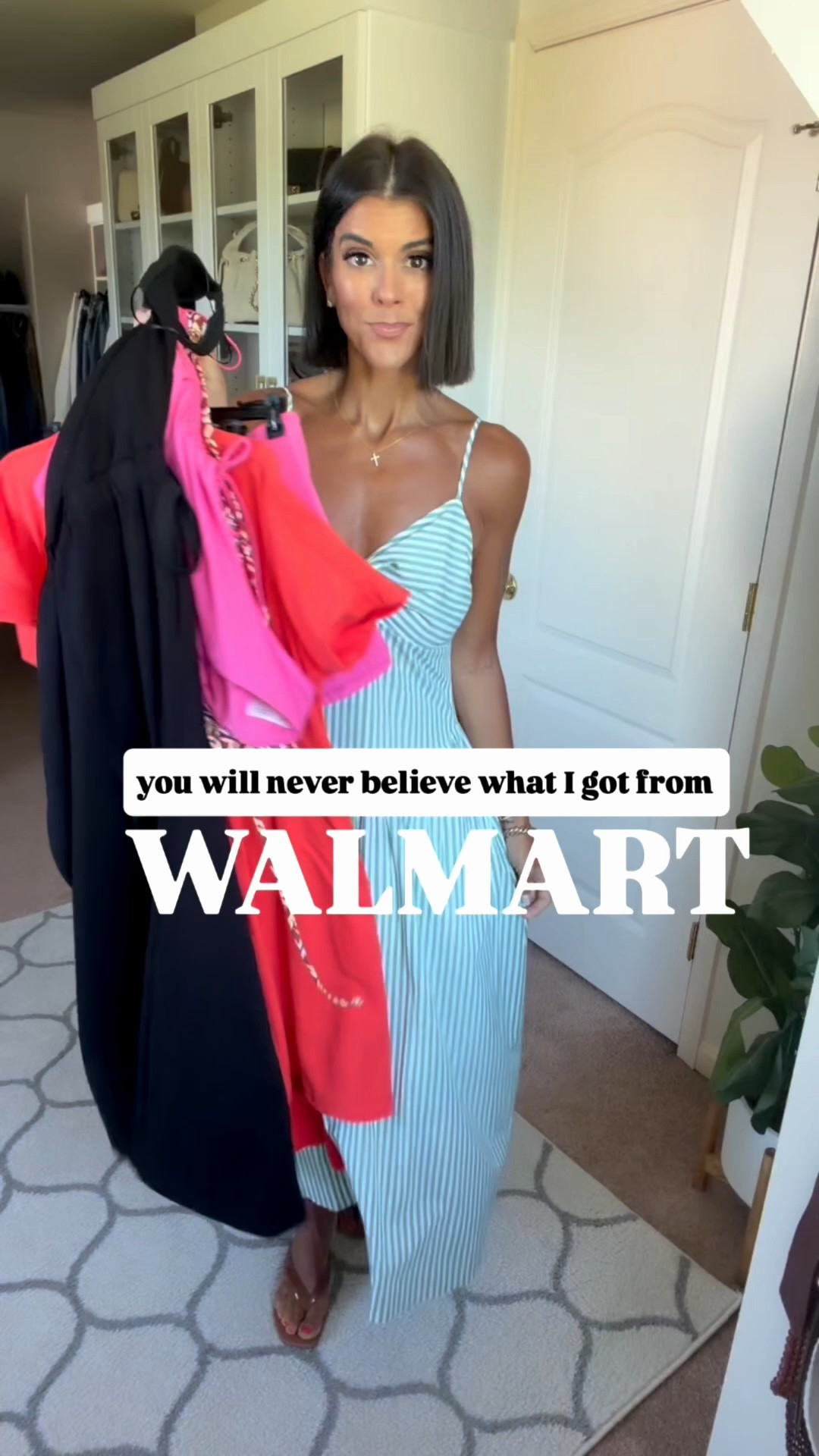 You will never believe what I got from Walmart! I’m 5’5 and in size xs in striped long dress, jumpsuit, and coral short sleeve dress. Wearing size small in strapless $10 dress and swimsuit.

#LTKootd #LTKU #LTKSeasonal