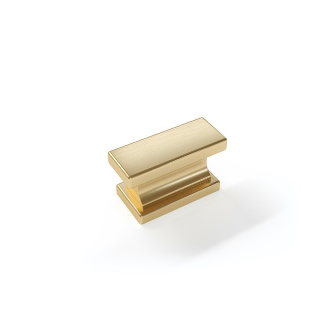 NewAge Products Home Cabinet Knob Handle 0.71-in Brushed Brass Square Contemporary Cabinet Knob L... | Lowe's