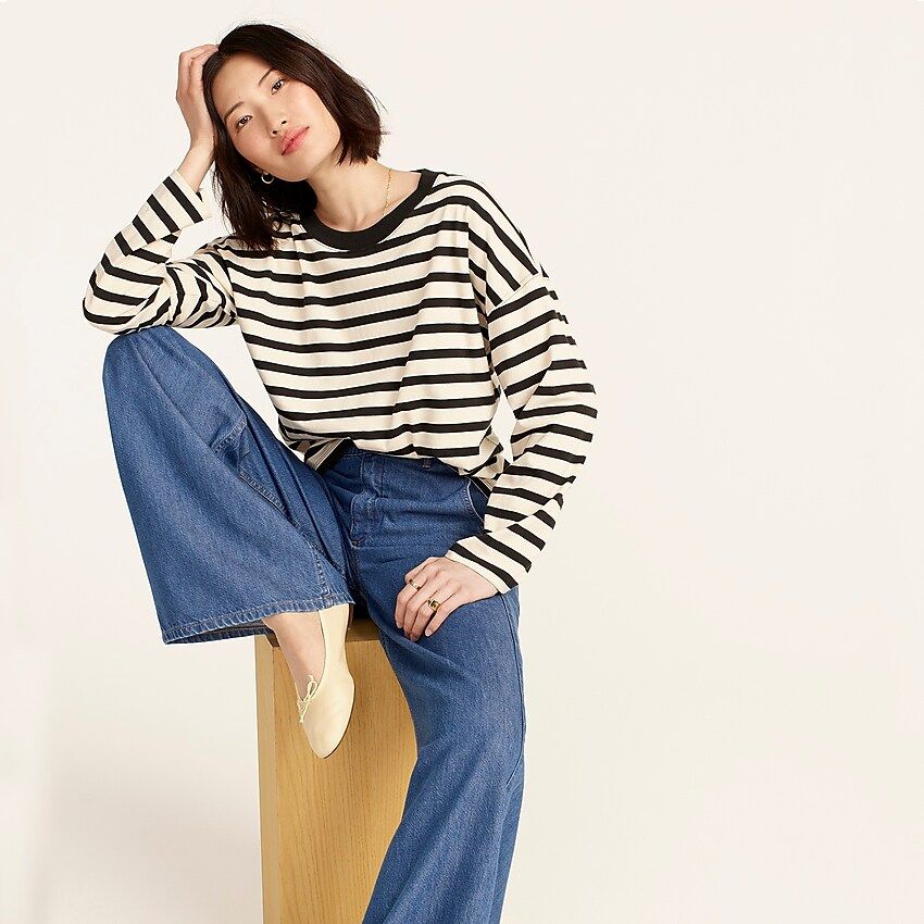 Essential wide-sleeve T-shirt | J.Crew US