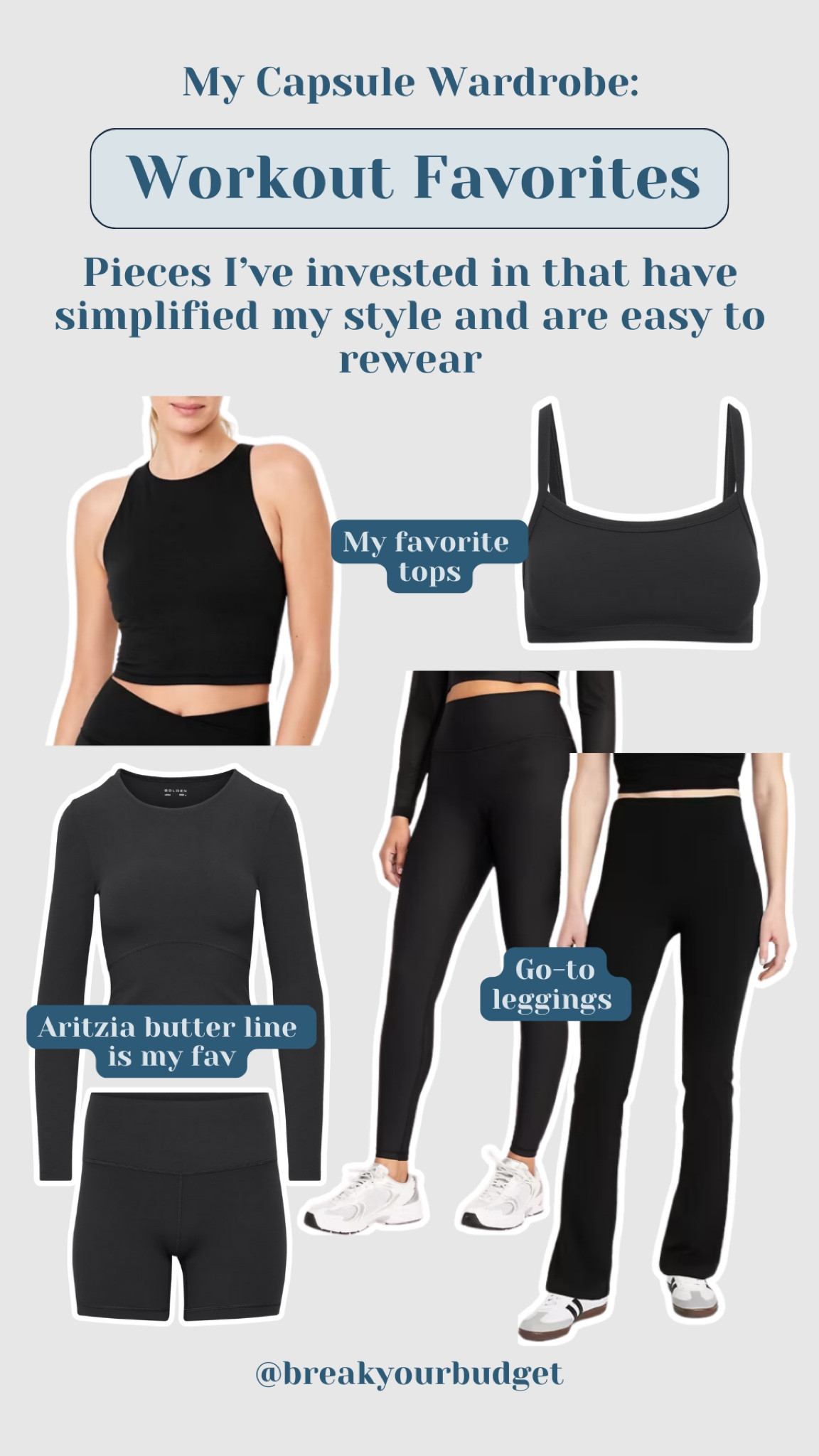 From the gym to errands, these activewear essentials are key to my capsule wardrobe. #activewear  #capsulewardrobe #mix&match #investinyourcloset 

#LTKStyleTip #LTKFitness #LTKActive