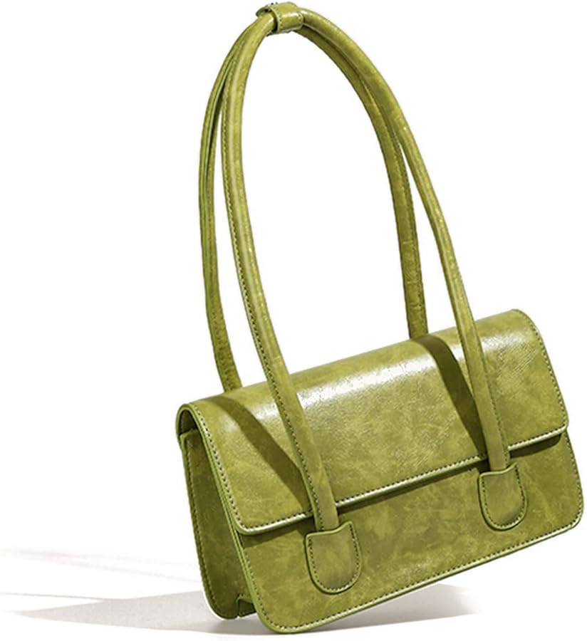 Shoulder Bag for Women Leather Green/Brown Tote Bag Large Work Bag | Amazon (US)