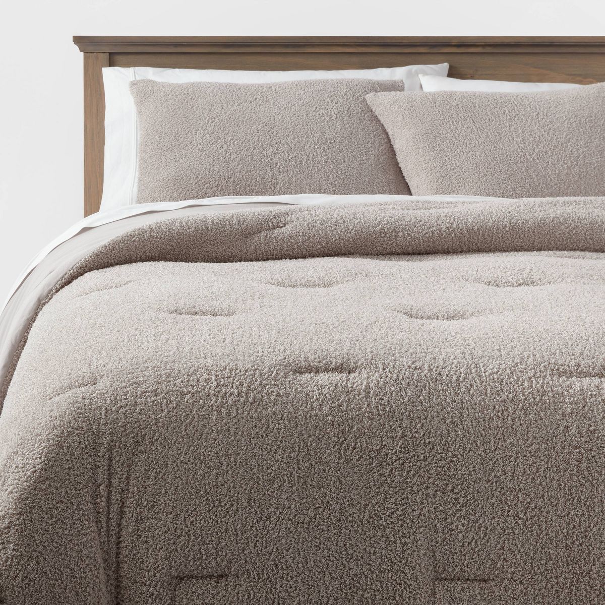 3pc Full/Queen Traditional Cozy Chenille Comforter and Sham Set Gray - Threshold™ | Target