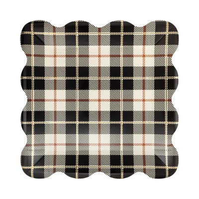 Black Fall Plaid 10" Plate | My Mind's Eye
