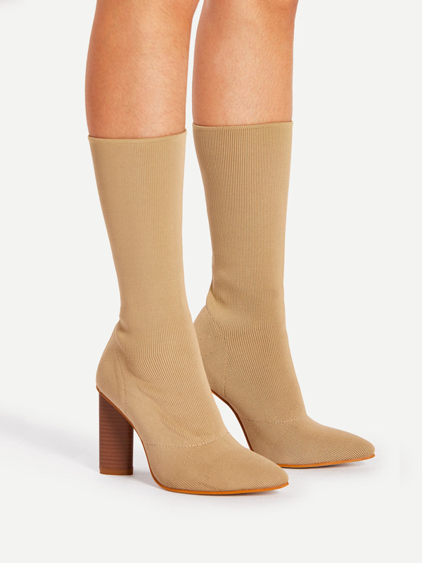 Botas de tacón cuadrado con punto | SHEIN