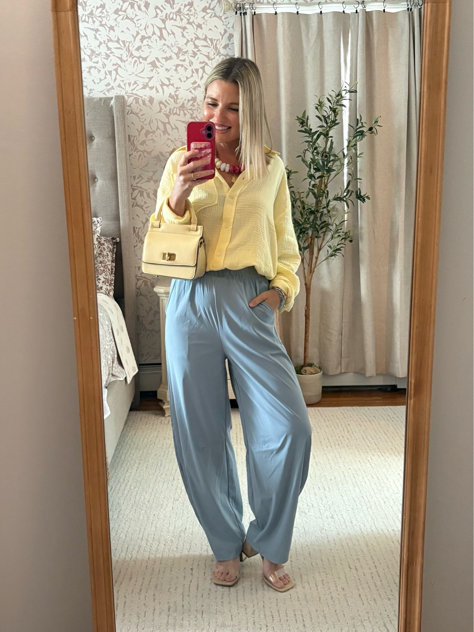 The perfect blue petite friendly pants

Elastic waist! Wearing size XS!
Linen butter yellow gauze shirt.

#LTKootd #LTKPetite #LTKSaleAlert