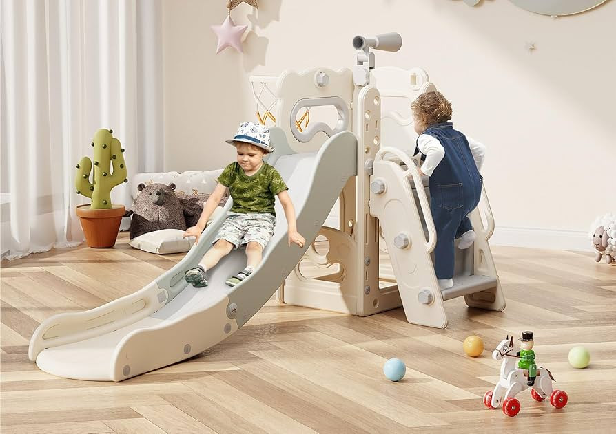 Babytronic Toddler Slide, 6 in 1 Kids Indoor Slide for Toddlers 1-3, Kids Playground for Indoor O... | Amazon (US)