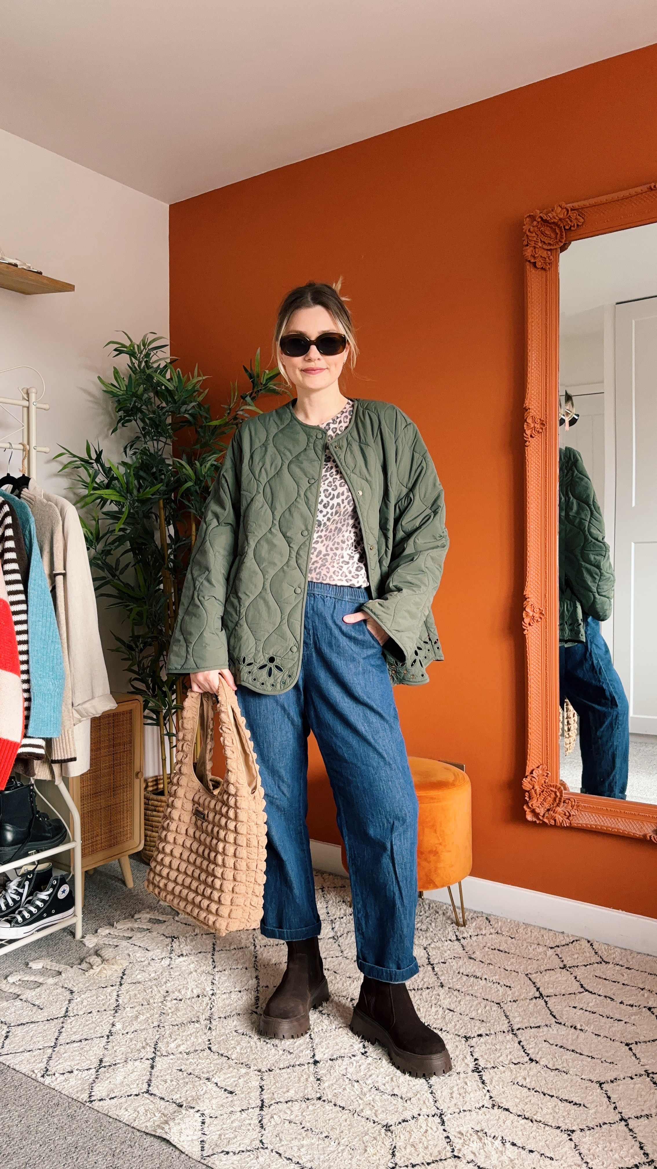 I’m a uk 10/12, 5’6” I’m wearing…

Faux-Jeans - medium
Bag - saint and sofia
Coat - mutha hood 
Top - primark 

Similar linked below.

#LTKeurope #LTKuk #LTKspring